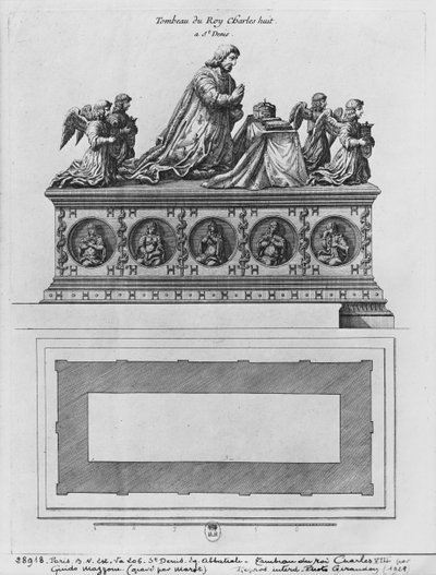 Tomba di Carlo VIII alla Basilica di Saint-Denis da Jean Marot